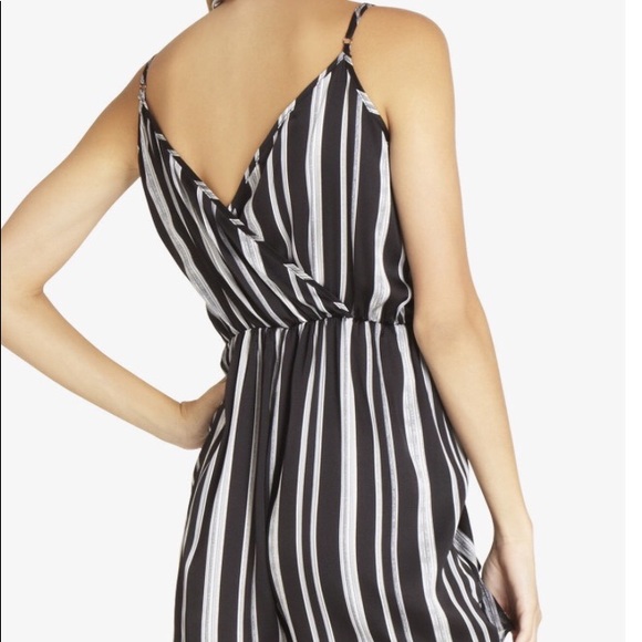 BCBGeneration Black and White Striped Romper - Picture 3 of 3